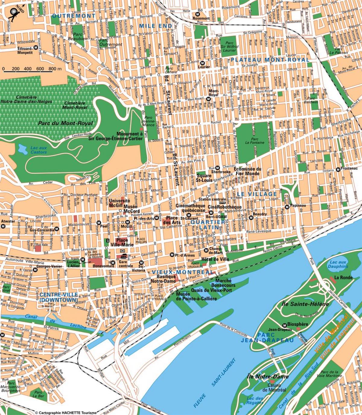 モントリオールの街並みマップ